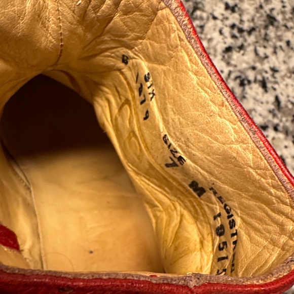 Women's Red Leather Western Ankle Booties - Stylish Embossed Design - Picture 13 of 16